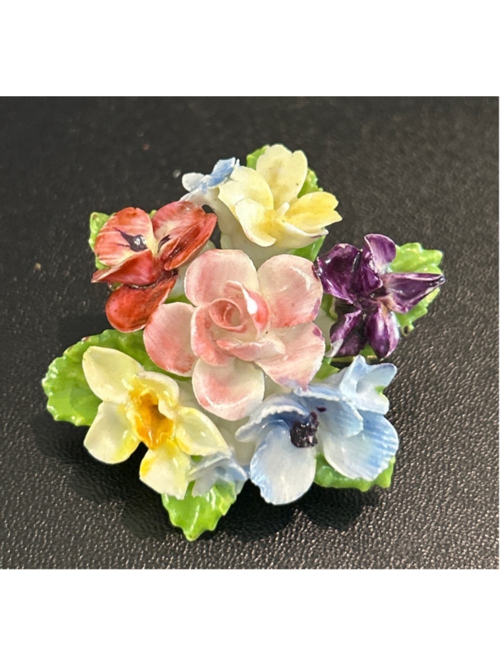 Women's Dorothy Ann Multi-color Floral Bone China Brooch One Size